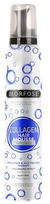 Morfose Collagen Creamy Hair Mousse 200 ml – Schiuma per capelli con collagene e proteine della seta – Umidità, lucentezza ed elasticità per capelli secchi e danneggiati