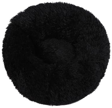 KYMMPL Langes, flauschiges Haustierbett, beruhigend, Anti-Angst, bequemes Haustier-Pad, rund, orthopädische Entlastung, verbessertes Schlafen, für Hunde und Katzen, 80 cm, Stil 10