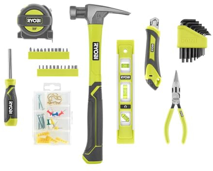 Ryobi 75-teiliges Handwerkzeug-Set für Hausbesitzer