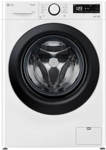 Lavadora ojo de buey LG F82AV35WHS, color blanco