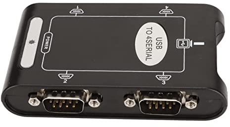 NIZUUONE Adaptador USB a Serie 4 Puertos RS232 Función de Reserva COM Adaptador Compacto USB a RS232 DB9-10 8 7