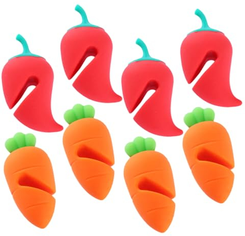 Alipis 8pcs Silicone Boil Stoppers Cartoon Spill Lifters Pot Lid Overflow Preventers Decorative Kitchen Tools for Boiling Water and Soups