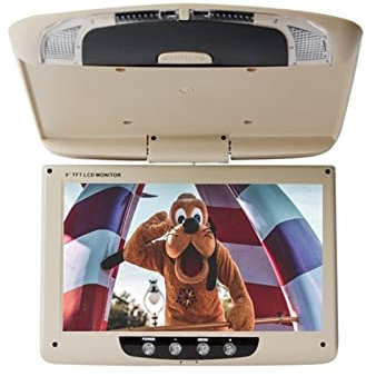 Lettore DVD portatile per lettori video per poggia Monitor for auto AV da 9/11 pollici 12-24V Monitor for montaggio su tetto for auto Schermo LCD Flip Down Display a soffitto Ingresso video LED Retrom
