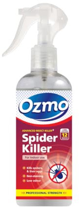 Ozmo Spider Killer Spray, 250ml, Use On Hard Non-Porous Surfaces, Hard and Soft Furnishings, Carpets and Fabrics
