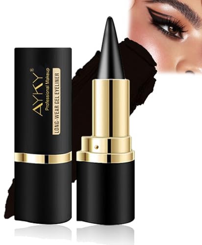 SSKHE Eyeliner, Waterproof Kajalstift LONG-LASTING Eye Pencil con alta opacidad, negro, de larga duración, resistente al agua, 2024, maquillaje de ojos, kajal