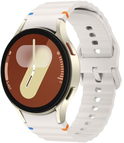 Galaxy Watch 7 armband, 20 mm klockarmband i silikon, sportarmband för Samsung Galaxy Watch 7 40 mm 44 mm/Galaxy Watch 5 Pro 45 mm/Galaxy Watch 6 40 mm 44 mm/Galaxy Watch 6 Classic 43 mm 47 mm/Galaxy