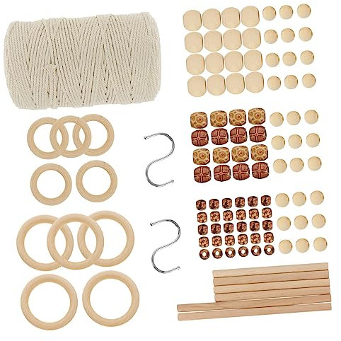 TEHAUX 1satz Makramee Für Anfänger Baumwollfaden Wandteppich Materialien Handmade Deko Kit Für Schlafzimmer Boho-stil
