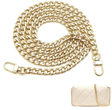 yufana Schulterriemen Goldriemen Kette,Kette Taschengriffe Taschenkette Schulterriemen (helles Gold317)