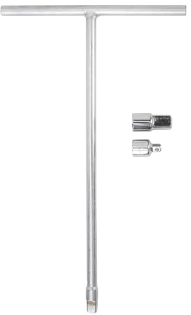 Cocoarm T Handle Wrench‎ Drive 3/8in Drive T Handle Wrench T Bar Socket Wrench Set Chrome Vanadium Steel T Handle Socket Wrench with Internal 1/4in Drive, External 1/2in Drive Adapter