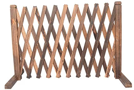 Erweiterbarer Holzzaun für Hof, Innenhof, faltbar, Gartensichtplatte mit verstellbarer Breite und natürlichem Holz-Finish