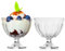 UNIQUE HOME LIVING Ice Cream Bowls Set of 2, 400ml Dessert Serving Glass Bowl for Ice Cream Sundae Fruit Cocktail Trifle Bowls, Pudding Glass Cups, Wide Bowl Dessert Glasses, Dishwasher Safe Cups