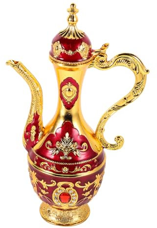WEKADRIN Vaso per vino bianco in stile europeo arredamento elegante che offre accessori vintage che offrono piatto di offerta europeo Brocca del vino Bollitore per vino ferro battuto rosso