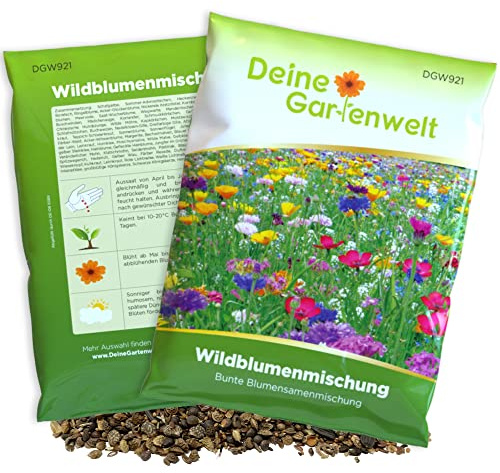 Wildblumenmischung - 1 kg Samen für Wildblumenwiese - Saatgut für bunte Blumenwiese