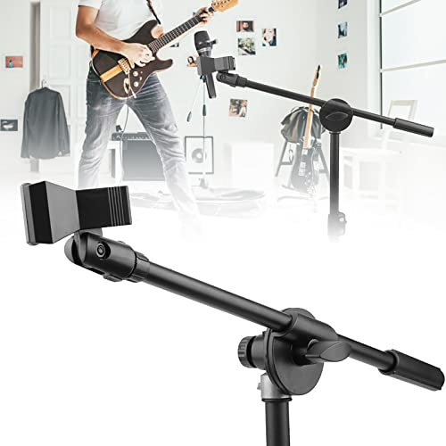 EIMSOAH Bras de Support de Microphone, Support de Micro en Alliage, Support de Suspension à Barre Transversale pour Diffusion en Direct, Réglage à 360°, Performances Stables, Noir