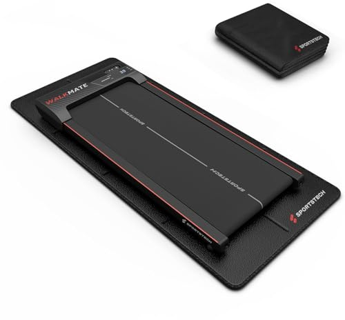 Sportstech Faltbare Bodenschutzmatte für Walking Pad – Wasserabweisend, Geräuscharm und Platzsparend – 160×74 cm, 6mm Dicke, BS300 Sportmatte, Ideal für Fitnessgeräte, Heimtrainer & Home Gym