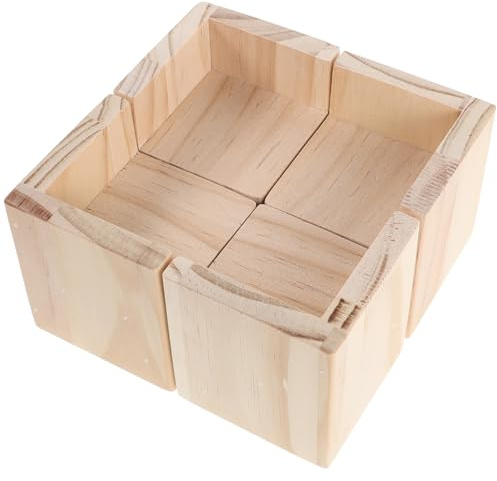 WATIIFUFU Piedini Rialzati per Lettino 5 Cm Gambe in Legno Massello Supporto Stabile Base Imbottita Rialzi per Mobili da Cucina Divano Armadio Cassettiere Uso Casa e Asilo Nido