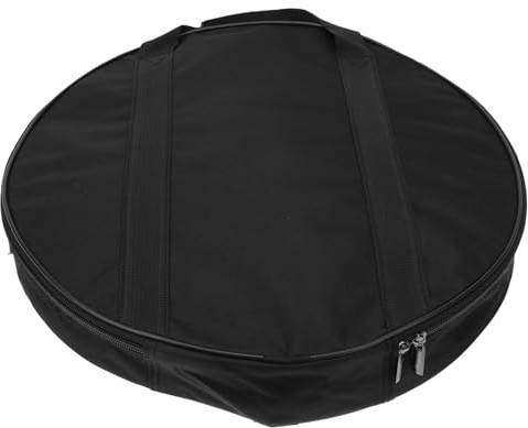YARNOW Bolsa para Gong y Platillos 40x8 Cm, Bandolera Portátil de Poliéster Negro, Estuche Protector para Instrumentos de Percusión y Almacenamiento en Música