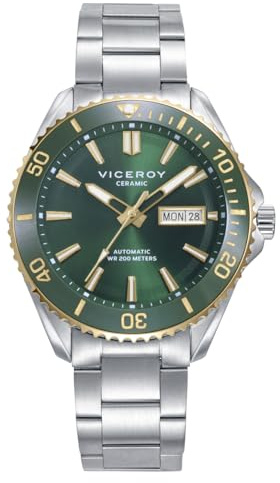 Viceroy Reloj Deportivo Hombre de Acero Inoxidable - 41 mm - Movimiento de Cuarzo - 41181