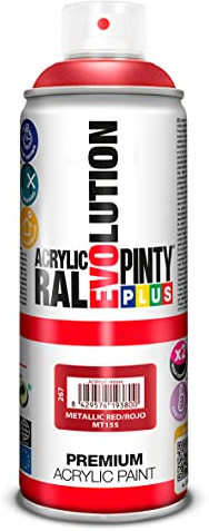 Pintura spray Acrílica EVOLUTION Metalizada 520cc Rojo MT155