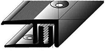 20 meter (20 x 1 m) avslutningsprofil laminat parkett, höjd 7 15 mm, 21 mm bred, 2 delar, anodiserad aluminium borrad, färg: brons mörk
