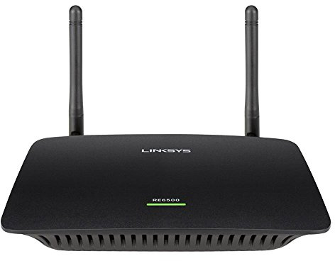Linksys RE6500W-EJ AC1200 WLAN Repeater (1200 Mbit/s, Dual Band, WPS, 4x Gigabit Port), schwarz