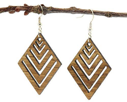 NaturSchatulle Holzohrringe Holzschmuck Mara Eiche I natürliche Ohrhänger Holz 925 Sterling Silber Ohrringe Damen Ohrschmuck