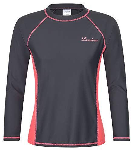 Landora®: Damen UV-Shirt mit UV-Schutz 50+ und Oeko-Tex 100 Zertifizierung in Koralle oder türkis