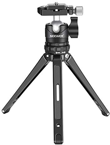 NEEWER Mini Tripod for Camera, Compact Desktop Tripod with 360° Low Profile Ball Head, 1/4 Arca Type QR Plate for DSLR Action Camera Phone Holder for Stream Travel Vlogging, Max Load 17.6lb/8kg