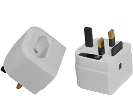 K M Electronics® Euro European EU 2 to 3 PIN UK 13A Plug PSU Power Supply Adaptor Converter