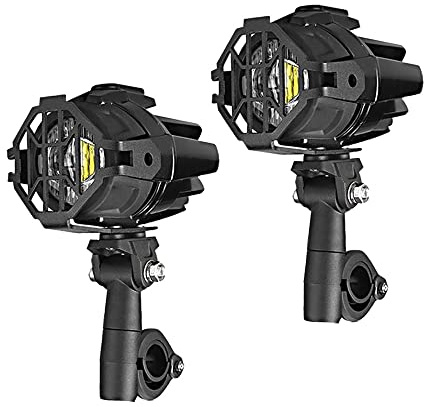 Motorrad LED Nebelscheinwerfer mit Halter Schutzgitter S22X Zusatzscheinwerfer