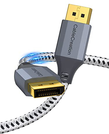 CableCreation 8K DisplayPort Cable 1.4, DisplayPort to DisplayPort Cable 3.3ft (DP to DP Cable) Gold Plated with 8K@60Hz, 4K@144Hz, 2K@165Hz Video Resolution & HDR Support, 1M/ Space Gray