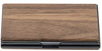 Visitenkarten-Etui Holz Visitenkartenhalter for Männer & Frauen, Visitenkarte Fall dünner Visitenkarte Einfachen kreativen Karten-Kasten, individuell gestalteter Logo-Schriftzug Geschenke Visitenkarte