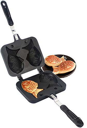 Double Tête Gaufrier Moule à Gaufres en Aluminium - Machine à Gauffre Ménage Cuisine Gaz Moule Presse Plaque de Cuisson Outil - Gauffrier Antiadhésif Moules à Pâtisserie DIY Outil de Cuisine #4