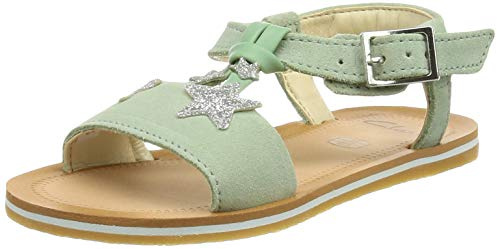 Clarks Flickans fink sommar T sandal, Ljusgrön mocka - 25 EU