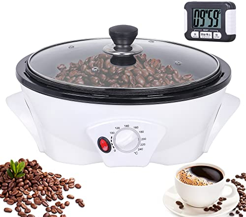YUCHENGTECH Coffee Roaster Machine with Timer 500g Electric Coffee Roasting Machine Home Coffee Roasters 0-240℃ Temperature Adjustable Electric Coffee Bean Roaster Machine for Cafe Shop Home Use 220V