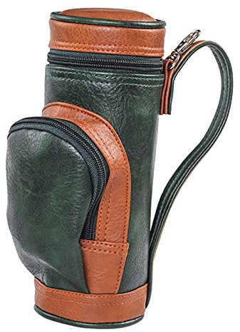 F Fityle e wasserdichte PU Golftasche Zigarrenhalter Tragbare Zigarre Zigarettenetui Zigarren Humidor mit Zigarrenschneider und Luftbefeuchter,