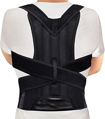 SUAVER Correcteur de Posture Hommes Femmes, Soutien Dorsal-Réglable Ceinture dorsale Respirant Ceinture de correction,Correction du support Réduit la nuque,dos,douleurs aux épaules (XL)