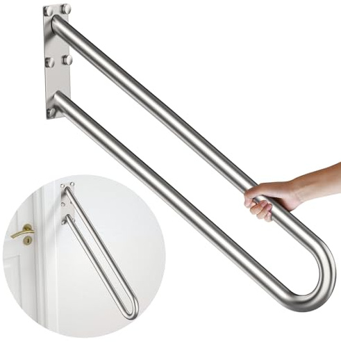 71.1 cm U-förmiger Handlauf für 1–5 Stufen – 3.2 cm Rohr, ZUEXT Satin gebürstetes Nickel-Edelstahl, Sicherheits-Haltegriff, Wandmontage, Eingang, Innen- und Außentreppe