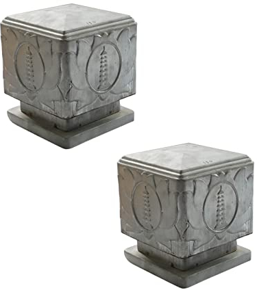 MFFIRE 2 Stück Pfostenkappe, Zaunpfosten Kappenquadrat Form Aluminium Abdeckkappe Rostfrei Für Zaundekoration Haltbare Pfostenkappe Haben,60x60mm