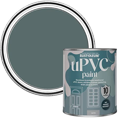 Rust-Oleum Green uPVC Door and Window Paint In Satin Finish - Deep Sea 750ml