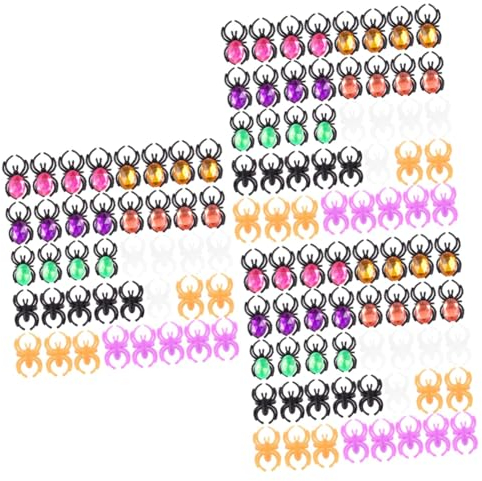 SAFIGLE 120stücke Junge Mädchen Spinnenförmige Ringe Plastikringe Für Halloween-partys Finger-dekoration Für Junge Mädchen Spielzeug Für Halloween-feiern Und Mitgebsel