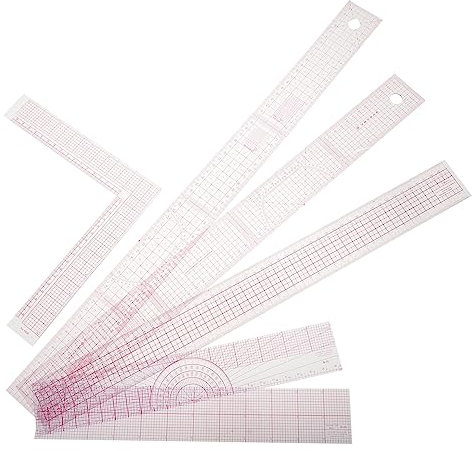 STOBOK 6stücke Teiliges Schneiderlineal Präzise Schneiderwerkzeuge Für Schnittmuster Maßgenaues Messen Und Zeichnen Transparentes Lineal Für Anfänger Und Profis