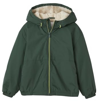 VERTBAUDET Coupe-vent garçon doublé sherpa à capuche kaki 12A