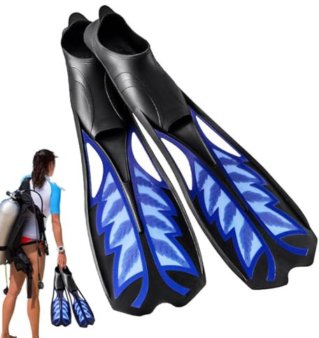 Schnorchelflossen, Verstellbare Tauchflossen, Auslaufsichere Schnorchelflossen Flexible Schwimmflossen, Tauchen Schwimmen Schnorcheln Flosse Set mit Belastbarkeit, Lange Anti-Rutsch-Flossen,