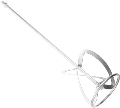 HOMSFOU Tige De Mélange Acier Galvanisé Robuste Tige Agitation Filetée Pour Peinture Mastic Et Ciment Usage Diy Et Extérieur Résistance à Usure Et Mélange Sans Bulles Air