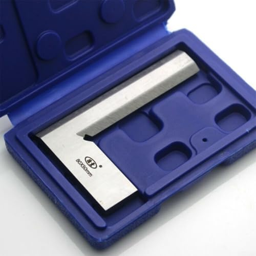 Herramienta de medición y diseño de precisión, herramienta de medición de ingeniero, regla cuadrada de borde maquinista (80 x 50 mm)