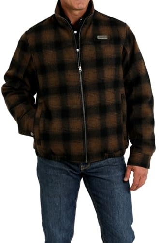 Cinch Men's Plaid Print Concealed Carry Zip Jacket - MWJ1590004 XX-