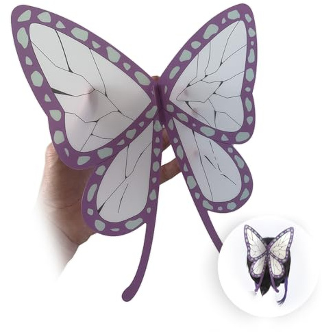 Shinobu Cosplay Haarspange Kunststoff Schmetterling Haarnadel Damen Kostüm Kopfbedeckung Zubehör