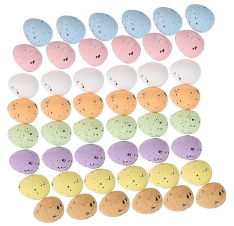 Kisangel 100Pcs Colorful Foam Eggs for Easter Lightweight Simulation Eggs for Festival Scene Adornment Decorative Eggs for Creative DIY Projects and Party Favors