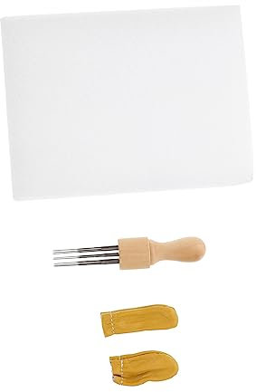 LIFKOME 1juego Agujas De Fieltro Mango De Madera Para Manualidades De Fieltro Herramientas De Kit De Suministros De Artesanía Para Proyectos Creativos